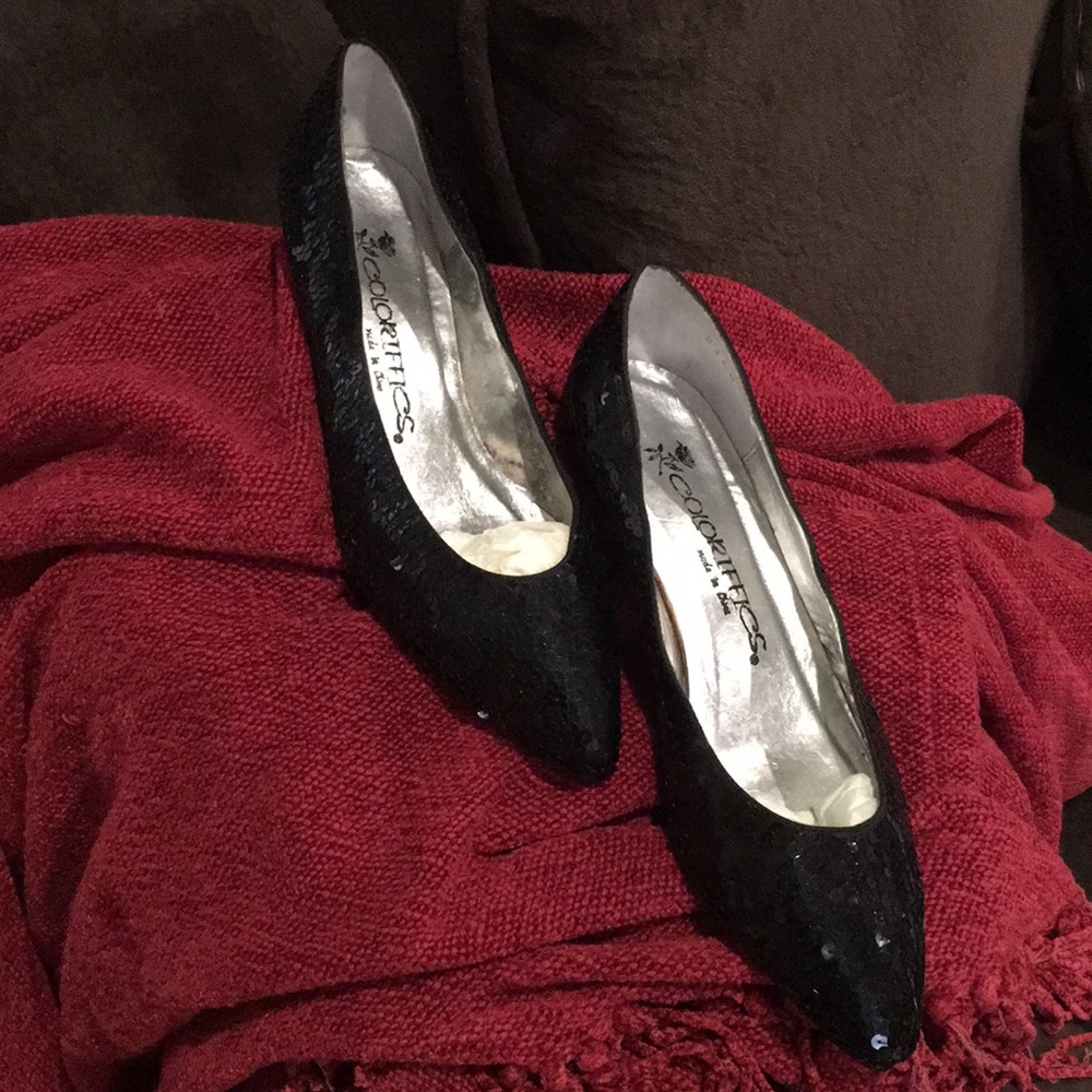 Beautiful black evening dress shoes